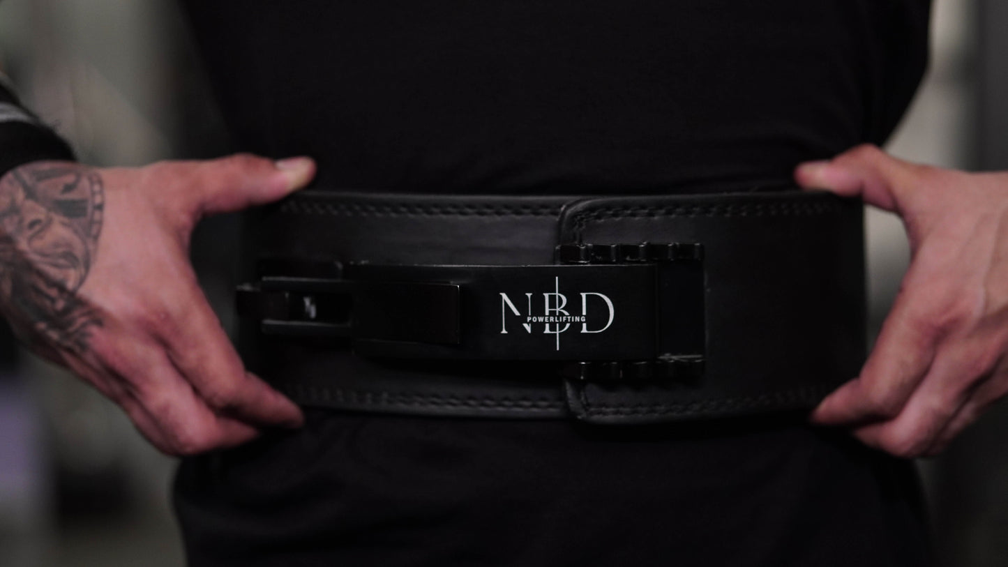 NBD 3PIN Adjustable Mechanism Lever Premium Leather Lever Belt + FREE Powerlifting Special 'Wrist Wraps' worth 1200₹