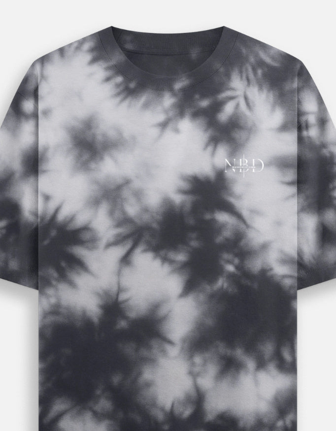 powerlifting gear - NBD SPECIAL EDITION Unisex Tie Dye Oversized T-Shirt detail close-up
