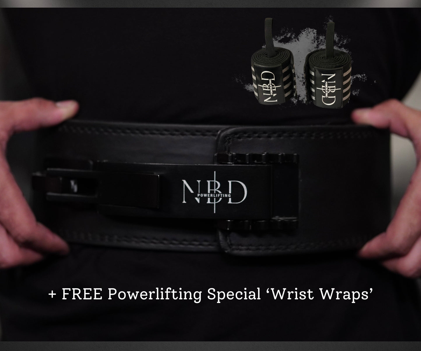 NBD 3PIN Adjustable Mechanism Lever Premium Leather Lever Belt + FREE Powerlifting Special 'Wrist Wraps' worth 1200₹
