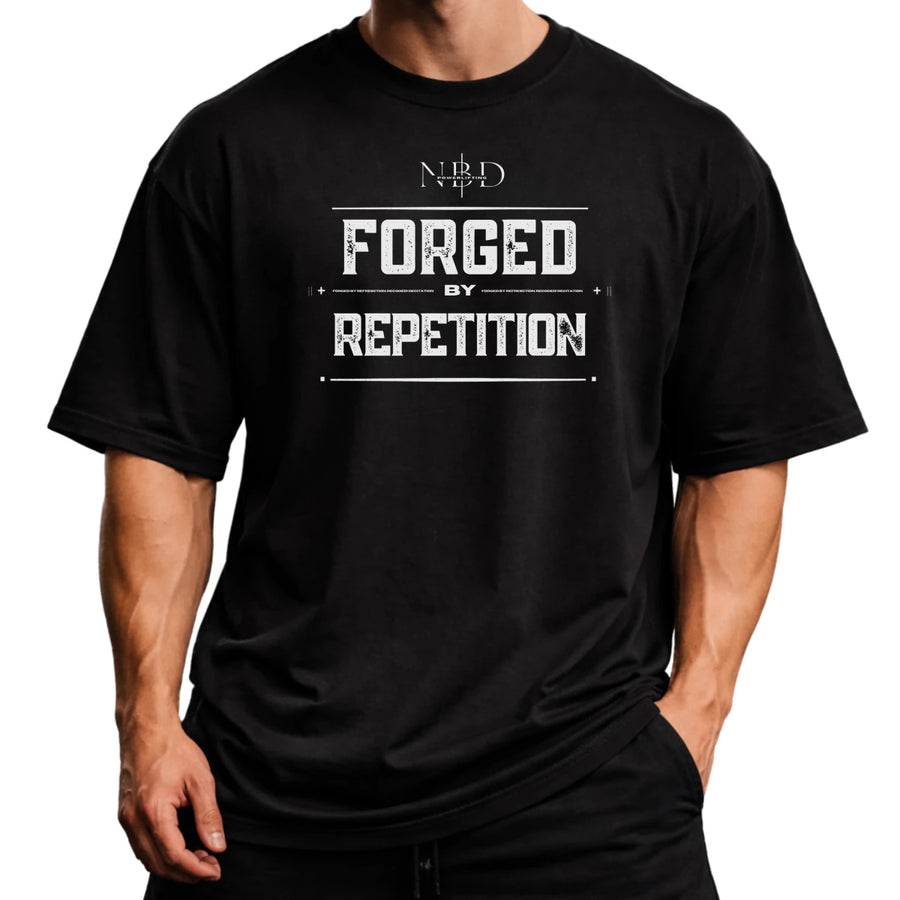 NBD Forged by Repetition - NBD Premium Oversized Tee packaging view - premium 13mm weightlifting belt