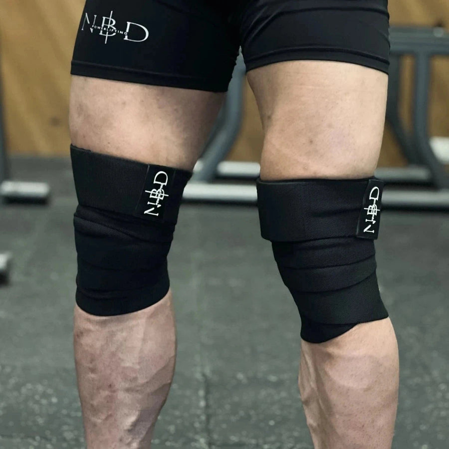 NBD NBD Knee Wraps ‘Heavy Duty’ in use action shot - knee sleeves powerlifting India