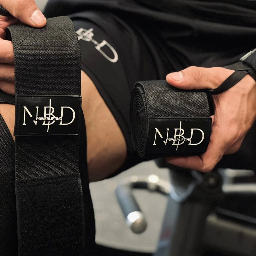 NBD Full Premium Series Powerlifting Stack – Complete Strength Training Gear with Belt, Wrist Wraps, Knee Wraps, Knee Sleeves