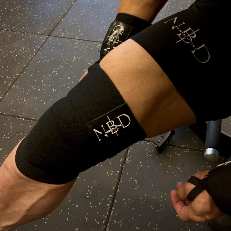 knee sleeves powerlifting India - NBD NBD Knee Wraps ‘Heavy Duty’ detail close-up