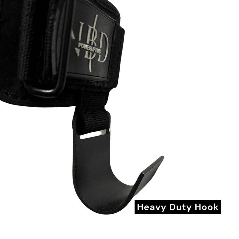 13mm powerlifting belt for sale - NBD NBD Premium Power Hook Grips detail close-up