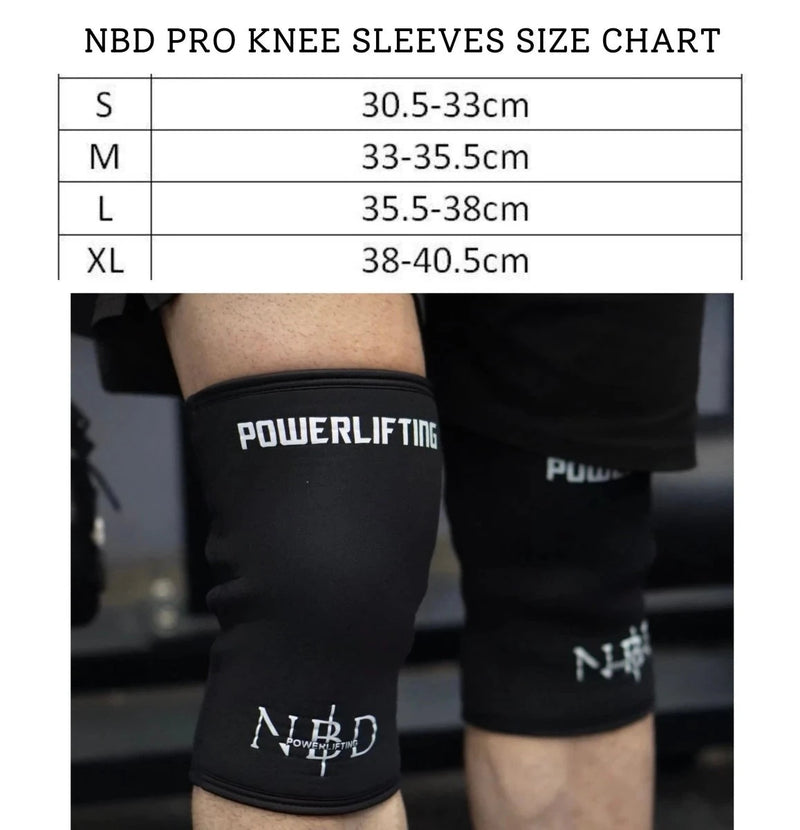 13mm powerlifting belt for sale - NBD NBD PRO 7mm Powerlifting Knee Sleeves - Maximum Support & Strength side angle view