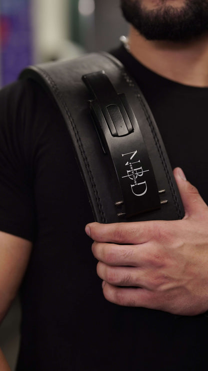 NBD 3PIN Adjustable Mechanism Lever Premium Leather Lever Belt + FREE Powerlifting Special 'Wrist Wraps' worth 1200₹