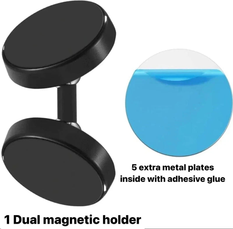 NBD double-sided magnetic phone holder with five spare adhesive metal plates