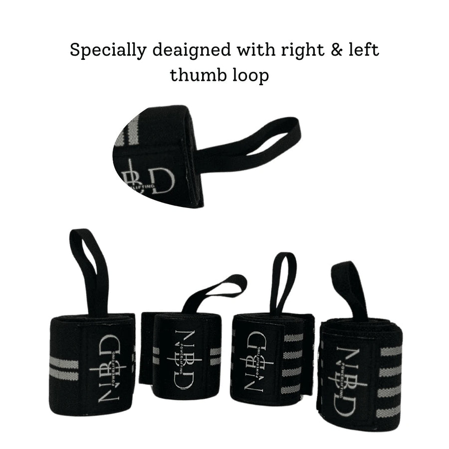 NBD Powerlifting Combo 50% OFF - NBD Elbow Wraps + Powerlifting Special 'Wrist Wraps' lifestyle action shot - 13mm powerlifti