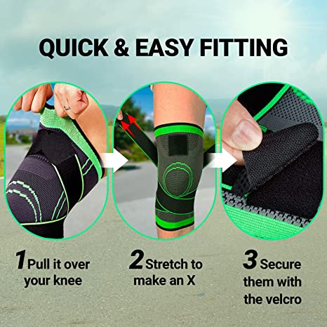 5mm Compression knee sleeves with embracing straps
