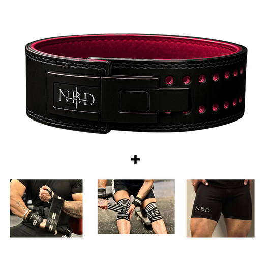 NBD 13mm Premium Leather Belt + 3 FREE Lifting Accessories Worth ₹4,000