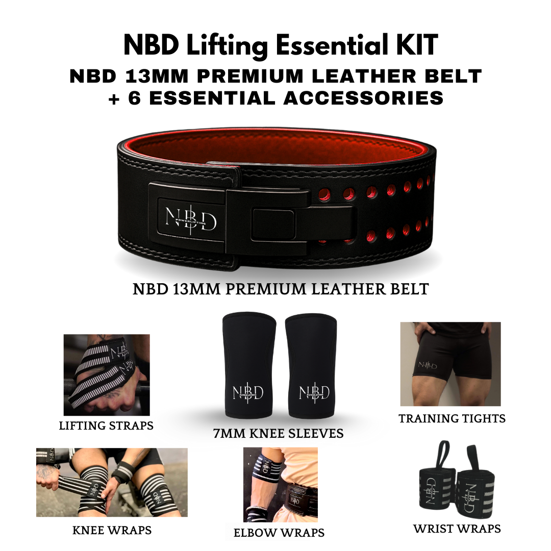 50% OFF - NBD Essential Lifting Kit | (Belt & 6 Lifting Accessories) - NBD POWERLIFTING