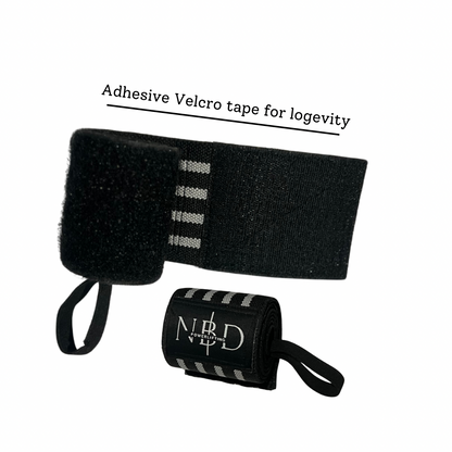 Adhesive Velcro Tape for Longevity - NBD Wrist Wraps Powerlifting Special