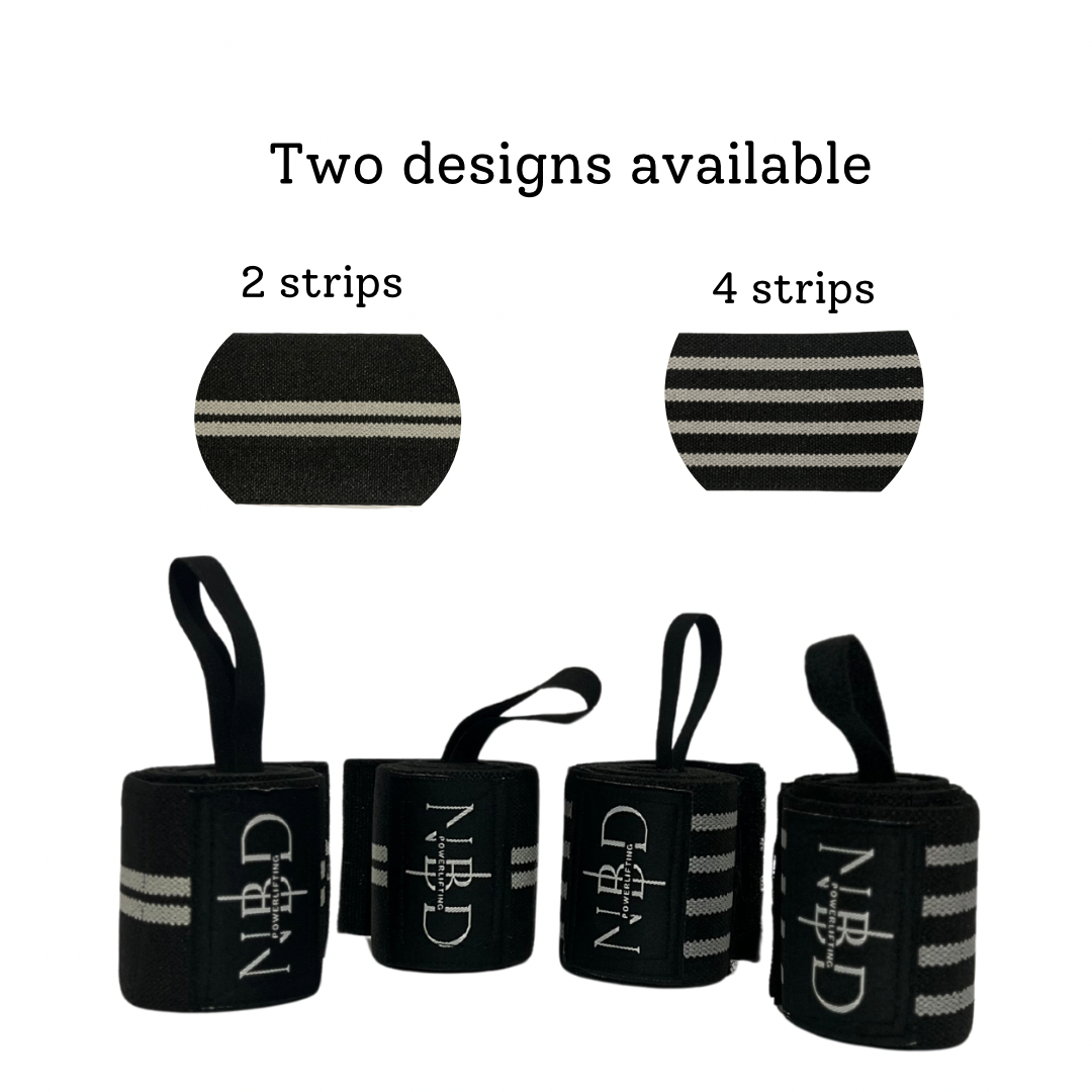 Two Design Options - 2 Lines and 4 Lines - NBD Powerlifting Wraps
