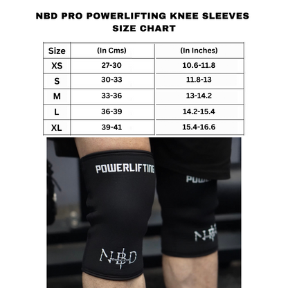 NBD PRO Powerlifting 7mm Knee sleeves