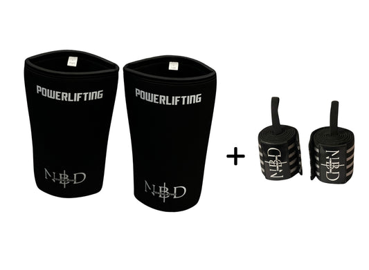 NBD PRO Powerlifting 7mm Knee sleeves (45% OFF) + Powerlifting Wrist Wraps worth 1200₹ - NBD POWERLIFTING