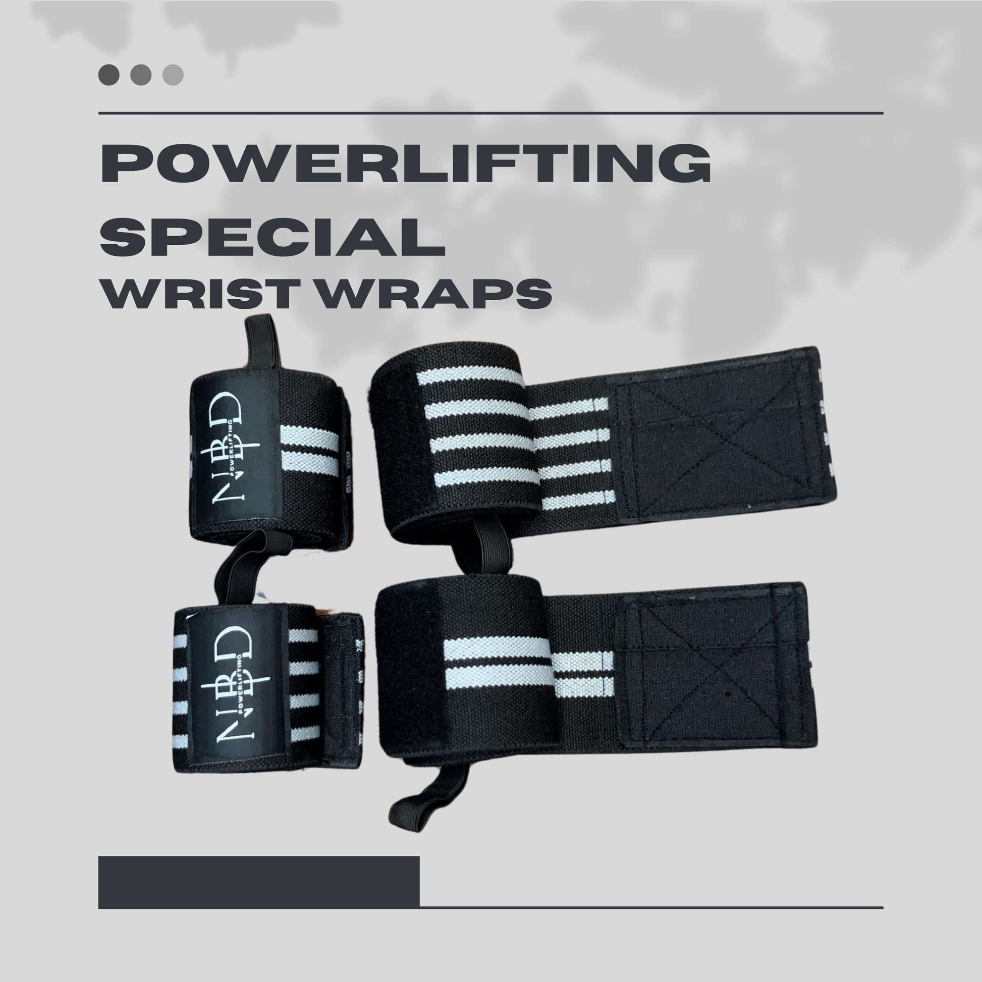 NBD Powerlifting Special Wrist Wraps - 1 Meter Long, IPF Approved