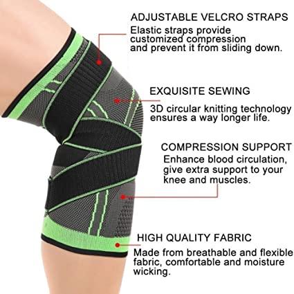NBD Compression knee sleeves with embracing straps packaging view - lifting straps India buy