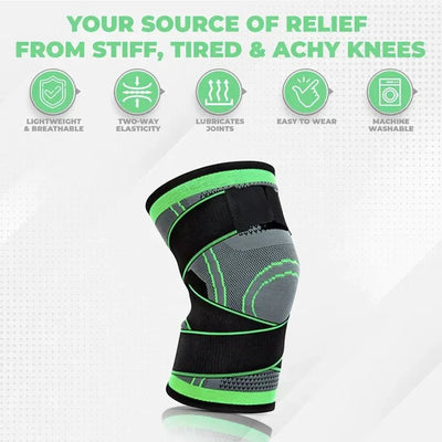 Compression knee sleeves with embracing straps