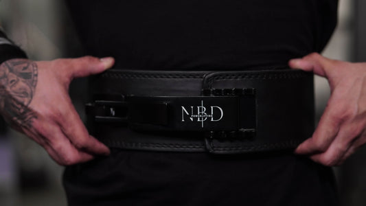 Premium 13mm Adjustable Lever Powerlifting Belt – Front View
