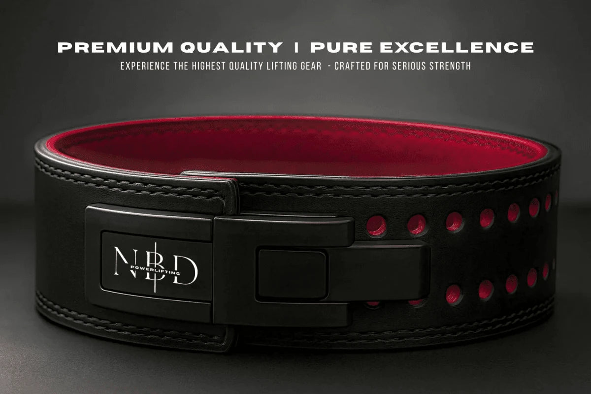 NBD NBD 13mm Premium Leather Belt lifestyle action shot - 13mm powerlifting belt for sale