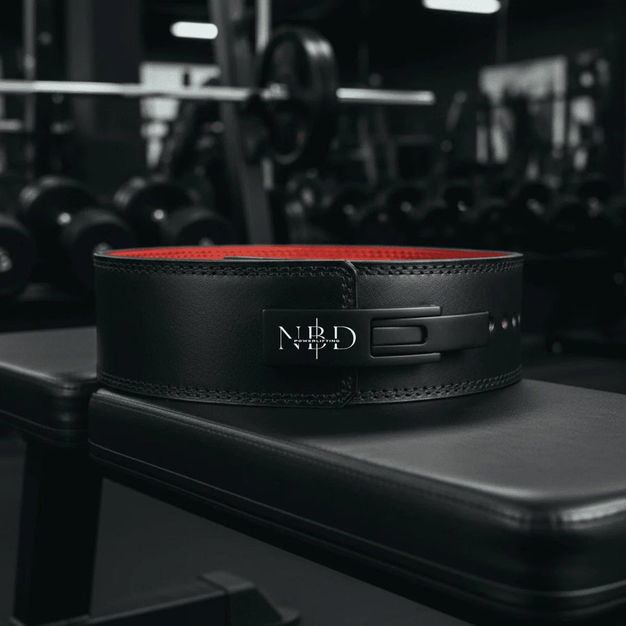 NBD Premium Leather Lever Belt 13mm powerlifting belt for heavy lifting India