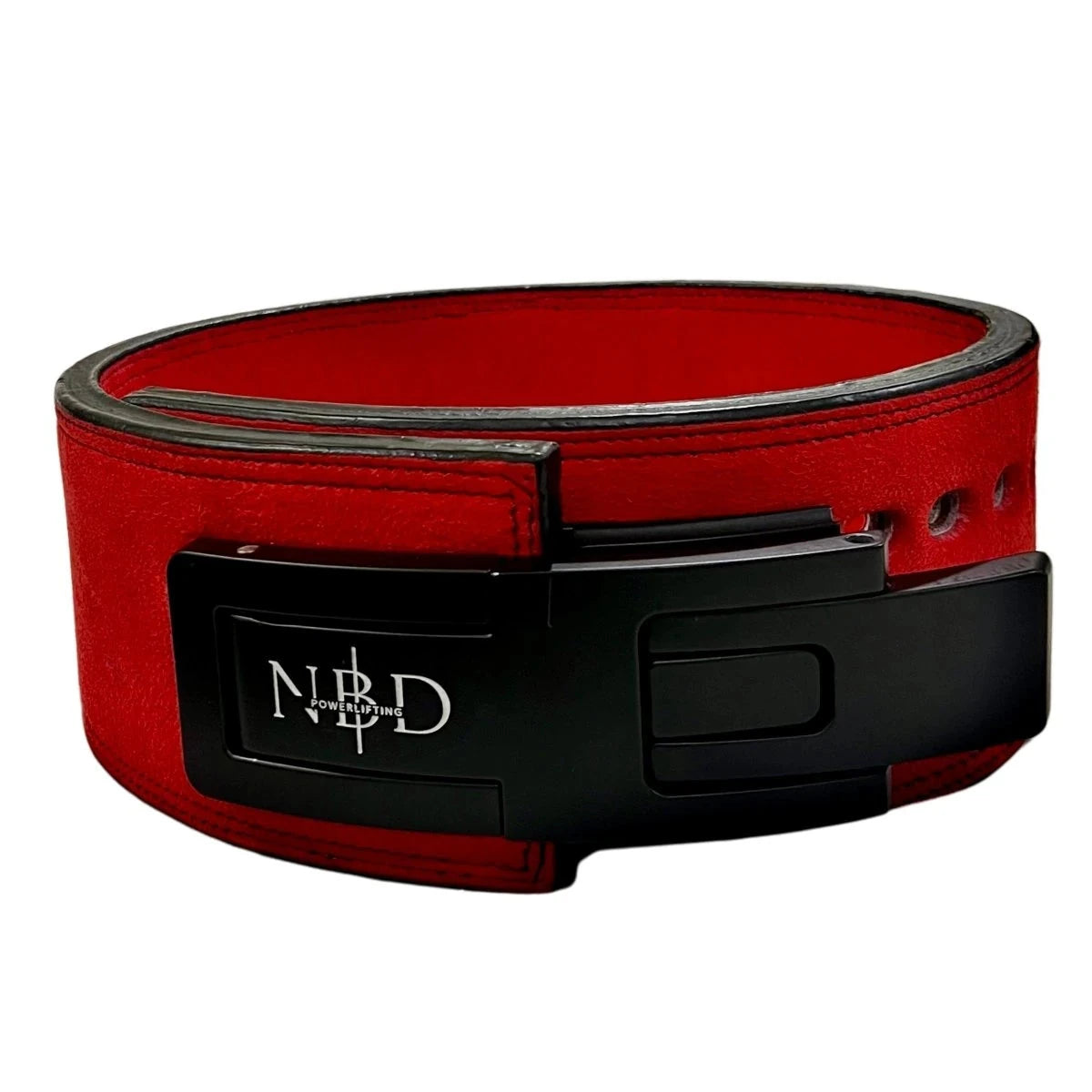 NBD NBD Crimson Premium Lever Belt lifestyle action shot - 13mm powerlifting belt for sale