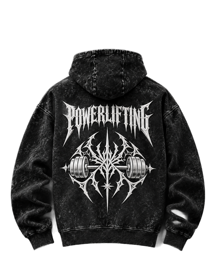 NBD POWERLIFTING Crest in Black, back view