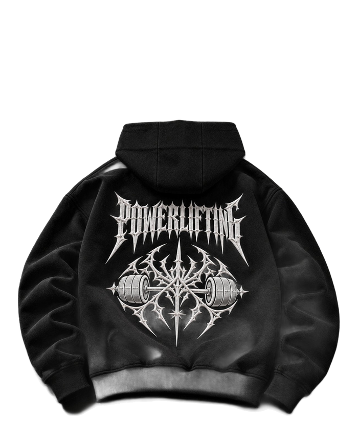 NBD POWERLIFTING Crest in Black, back view