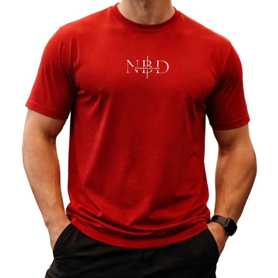 NBD NBD Powerlifting Classic T-Shirt lifestyle action shot - 13mm powerlifting belt for sale