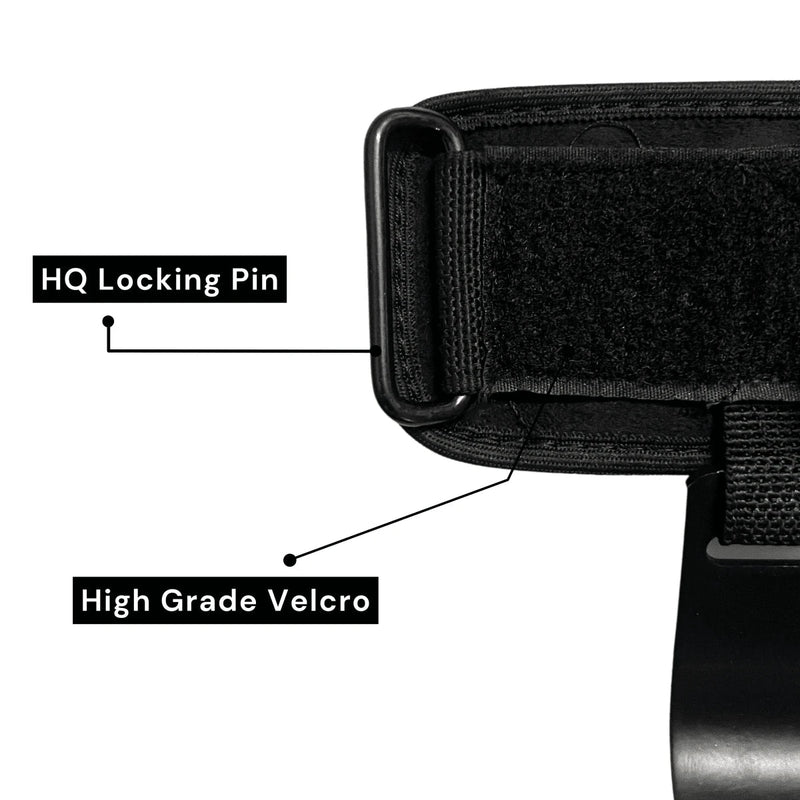 13mm powerlifting belt for sale - NBD NBD Premium Power Hook Grips side angle view