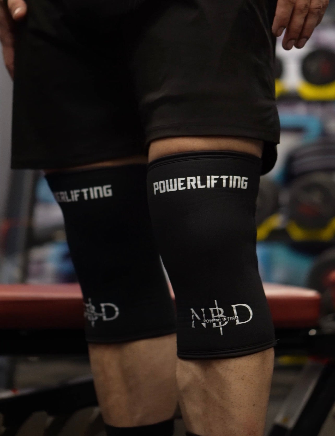 NBD PRO 7mm Knee Sleeves – Front View for Maximum Knee Support in Powerlifting

