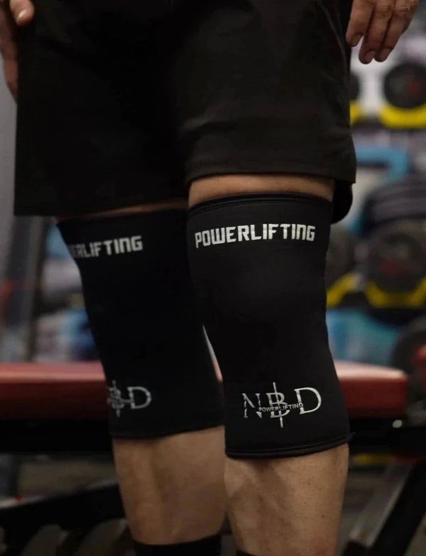 NBD PRO Powerlifting 7mm Knee sleeves — detail feature shot