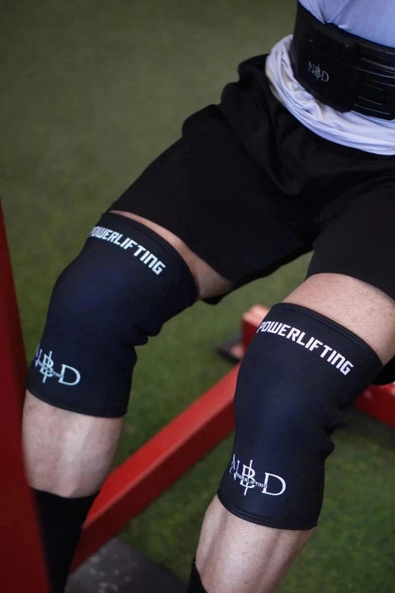 NBD NBD PRO Powerlifting 7mm Knee sleeves back view - 13mm powerlifting belt for sale