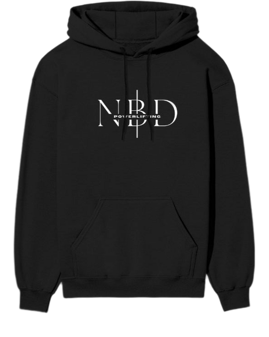 NBD SIGNATURE hoodie in Black — front view, studio cut-out