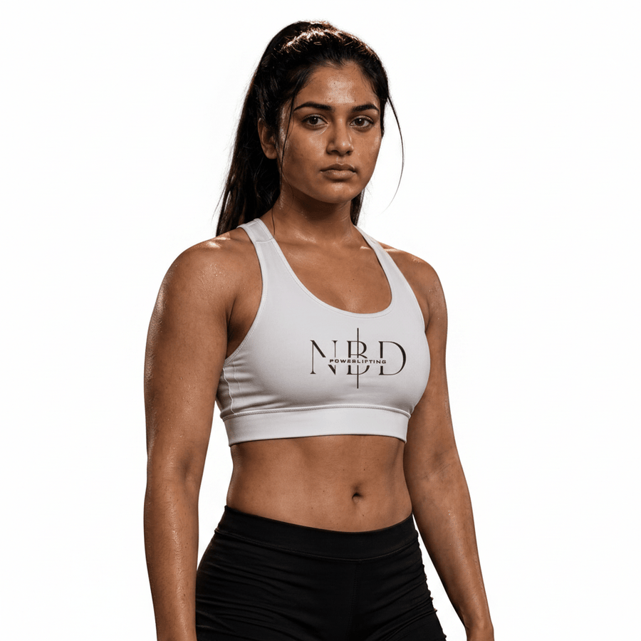 IPF approved 13mm powerlifting belt brands - NBD NBD Sports Bra side angle view