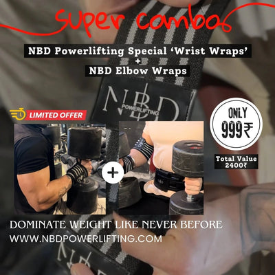 NBD Elbow Wraps + Powerlifting Special Wrist Wraps Combo